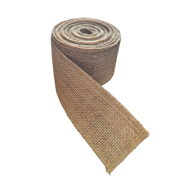 Panglica din iuta naturala, Latime 5 cm, Lungime 50m