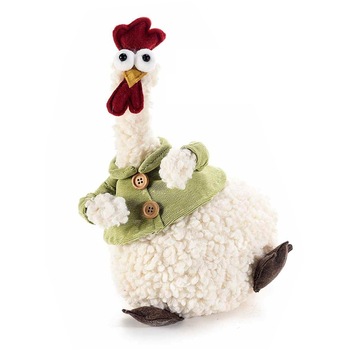 Decoratiune Gaina din textil 20 cm x 15 cm x 33 h Decoratiune Gaina din textil 20 cm x 15 cm x 33 h