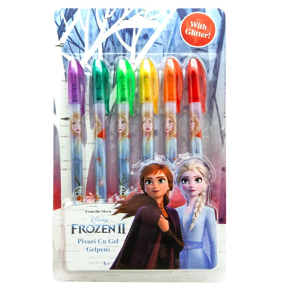 Set 6 pixuri sclipici Frozen, Elsa Alb transparent