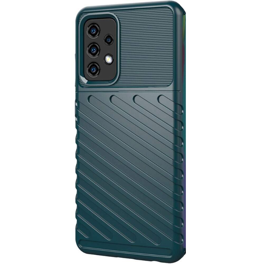 Husa Antisoc Rugged Thunder pentru Samsung Galaxy A52 4G / A52 5G, Verde
