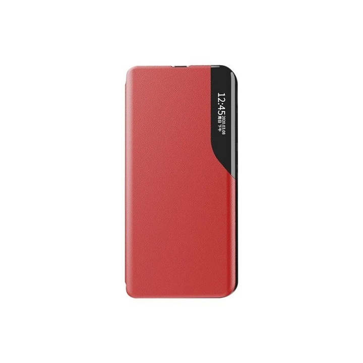Husa Tip Carte Upzz Eco Book Compatibila Cu Samsung Galaxy A20s, Piele Ecologica - Rosu