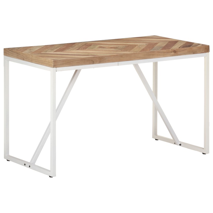 Трапезна маса vidaXL, 120x60x76 см, акациево и мангово дърво масив, 18.34 kg