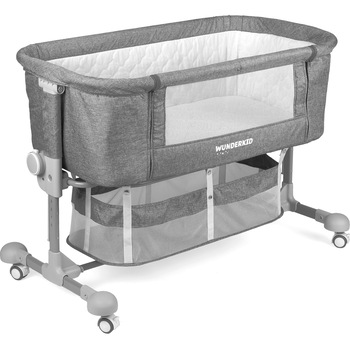 Patut 2 in 1 co-sleeper Wunderkid - Sweet Dreams, Gri Patut 2 in 1 co-sleeper Wunderkid - Sweet Dreams, Gri