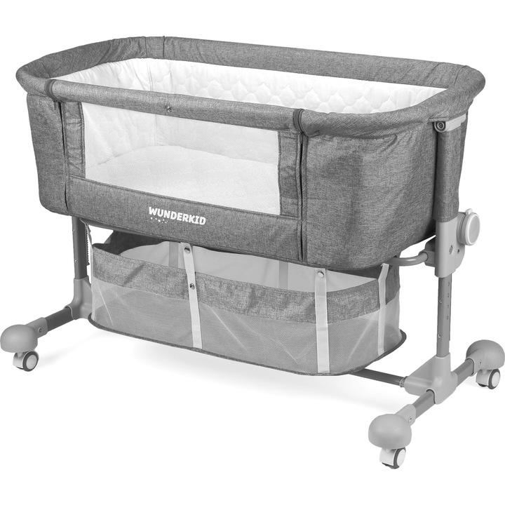 Patut 2 in 1 co-sleeper Wunderkid - Sweet Dreams, Gri