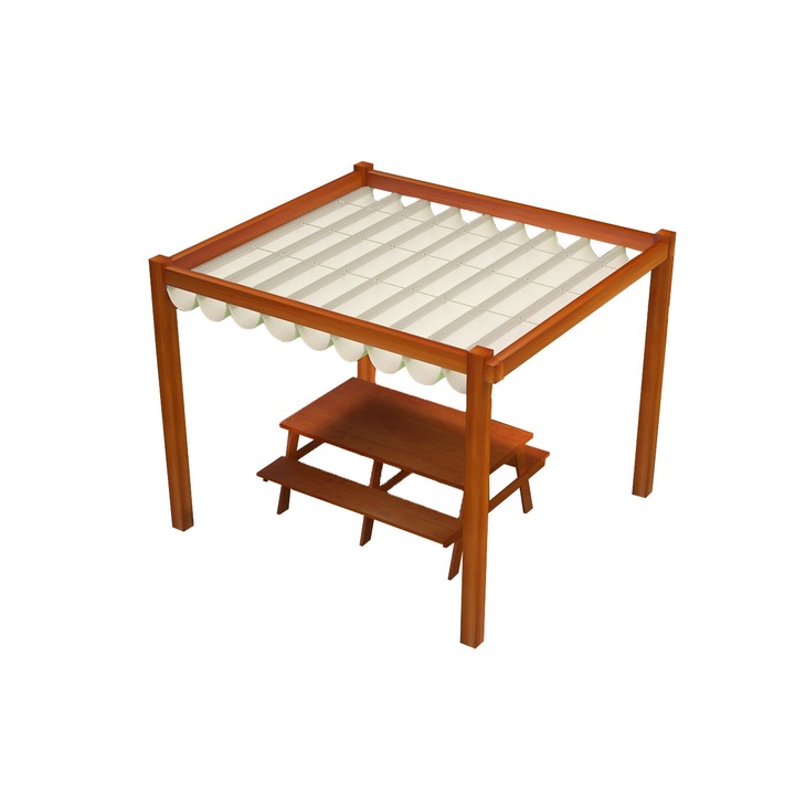 Римски водоустойчиви щори SunShade плъзгащи се бежови 3х5м