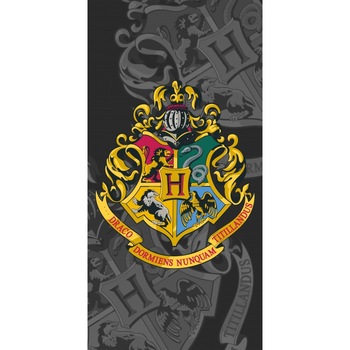 Prosop De Plaja Harry Potter Hogwarts Logo , 70x140cm, Multicolor Prosop De Plaja Harry Potter Hogwarts Logo , 70x140cm, Multicolor