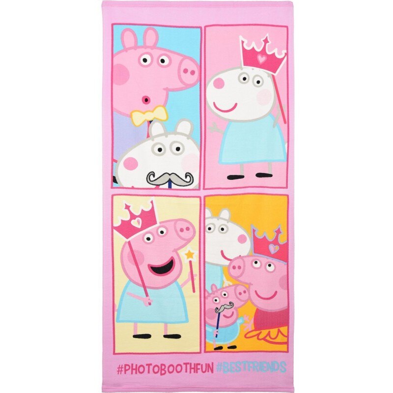 Prosop De Plaja Peppa Pig Photo , 70x140cm, Multicolor
