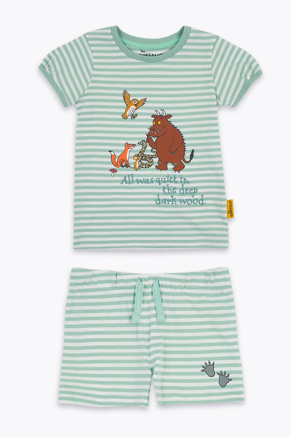 Marks & Spencer, Pijama de bumbac cu maneci scurte, Albastru aqua
