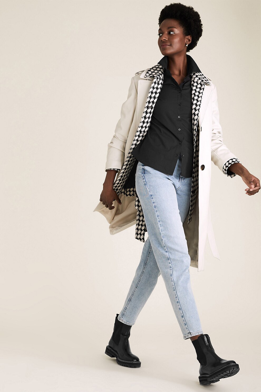 Marks & Spencer, Camasa slim fit cu maneci lungi, Gri antracit