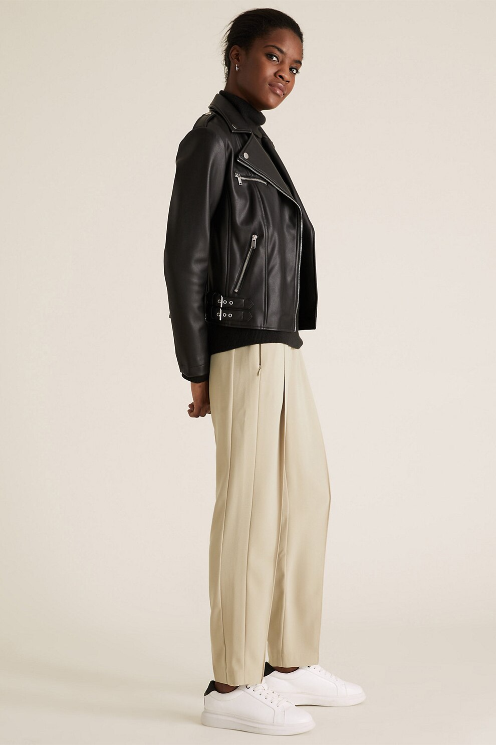 Marks & Spencer, Pantaloni chino conici, Crem