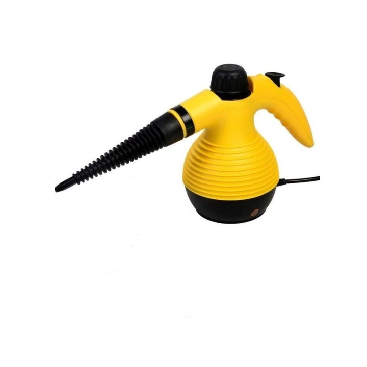Dispozitivi pentru Curatarea cu Aburi, Putere 900W, Pentru Diverse Suprafete, 8 Accesorii Incluse, Greutate Redusa, Design Ergonomic si Compact, Galben