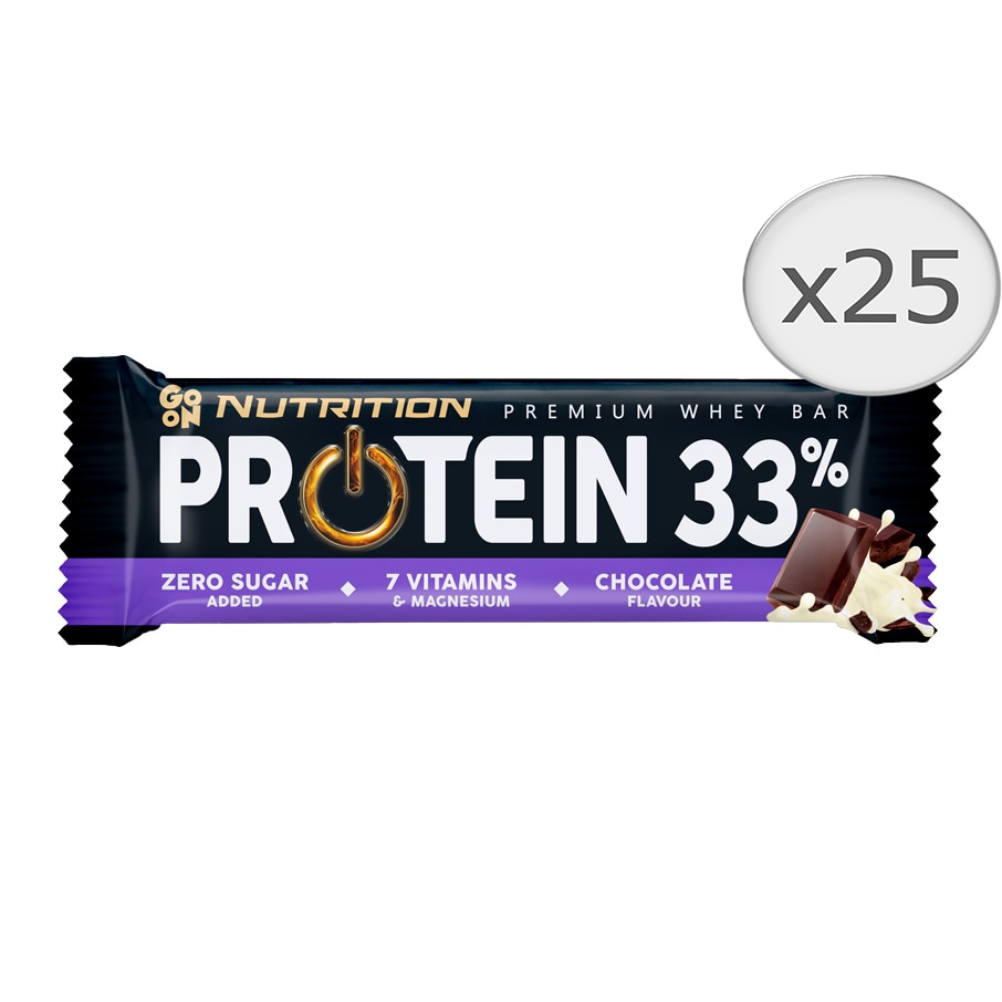 Baton proteine Go On Nutrition Protein 33% Ciocolata, 25 bucati x 50 grame