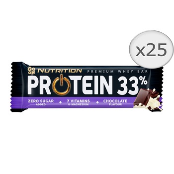 Baton proteine Go On Nutrition Protein 33% Ciocolata, 25 bucati x 50 grame Baton proteine Go On Nutrition Protein 33% Ciocolata, 25 bucati x 50 grame