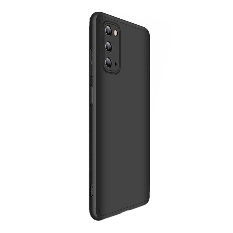 Husa si folie 360 compatibila cu Samsung Galaxy S20, GKK Original - Negru