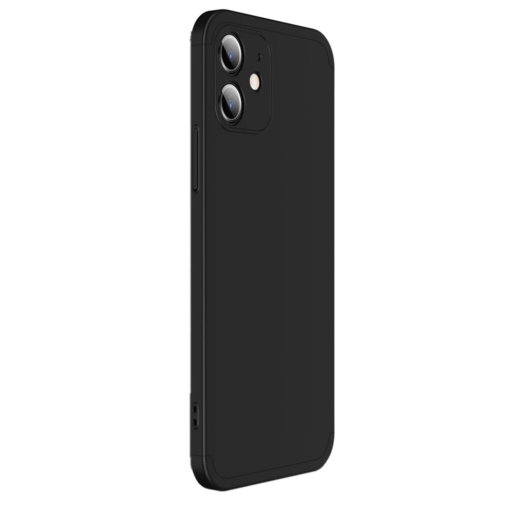 Husa si folie 360 compatibila cu Iphone 12, GKK Original - Negru