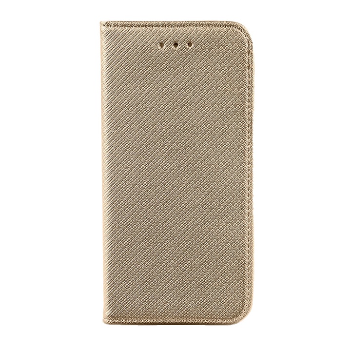 Husa Flip tip carte pentru Samsung A53 5G, din Piele PU Ultra Protect cu Inchidere Magnetica, Smart Soft Close, Gold