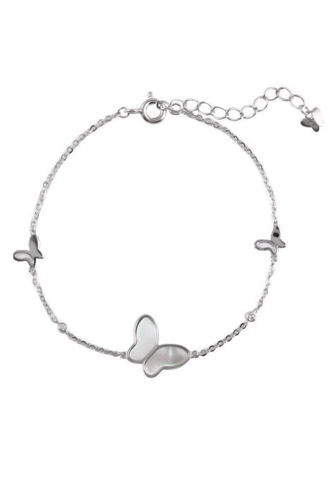 Bratara din argint 925 Shine Butterfly cu pandantiv in forma de fluture, lungime ajustabila, perfecta cadou, aniversare, sarbatori