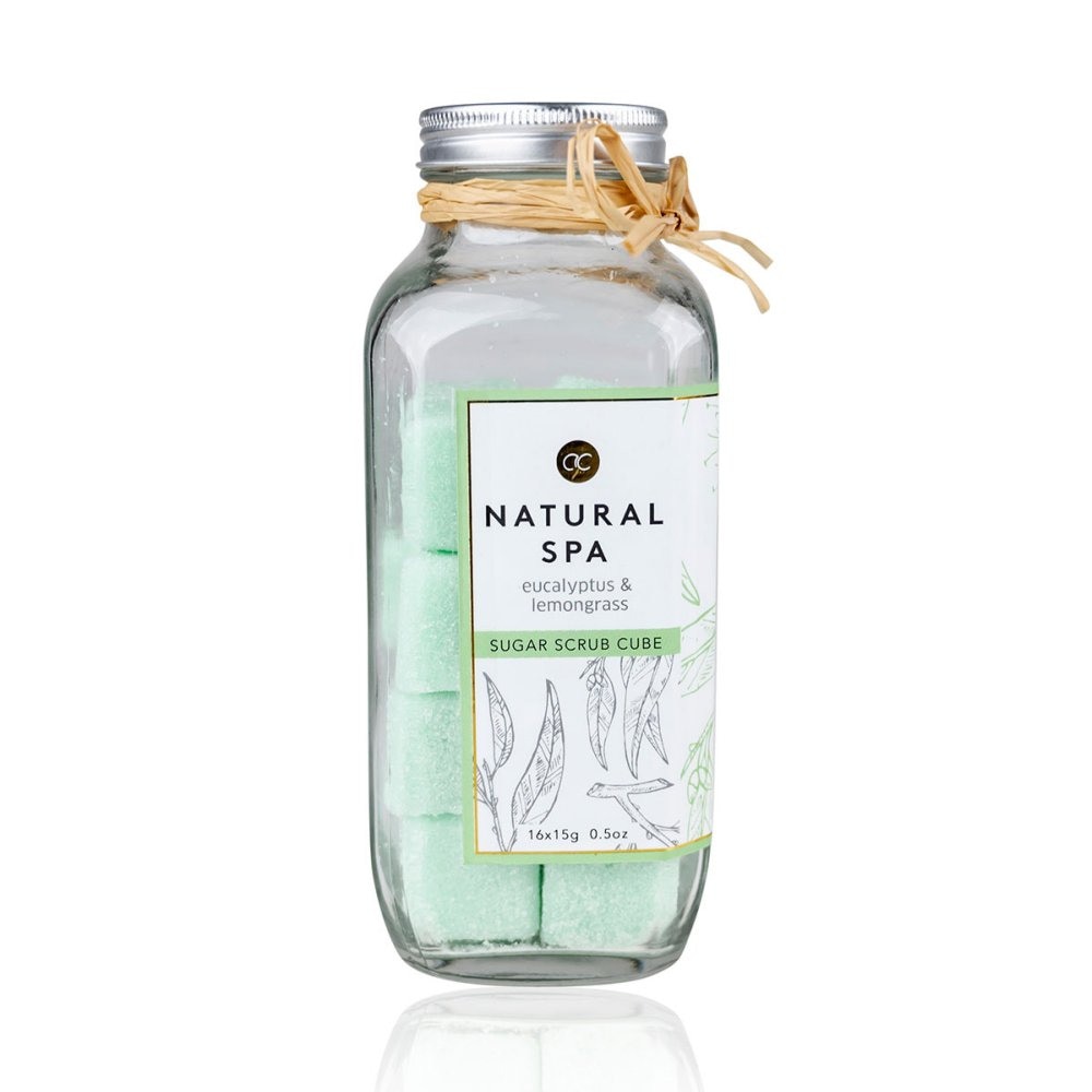 Scrub natural Accentra Sugar body scrub Natural Spa cubic, 16 x 15 g