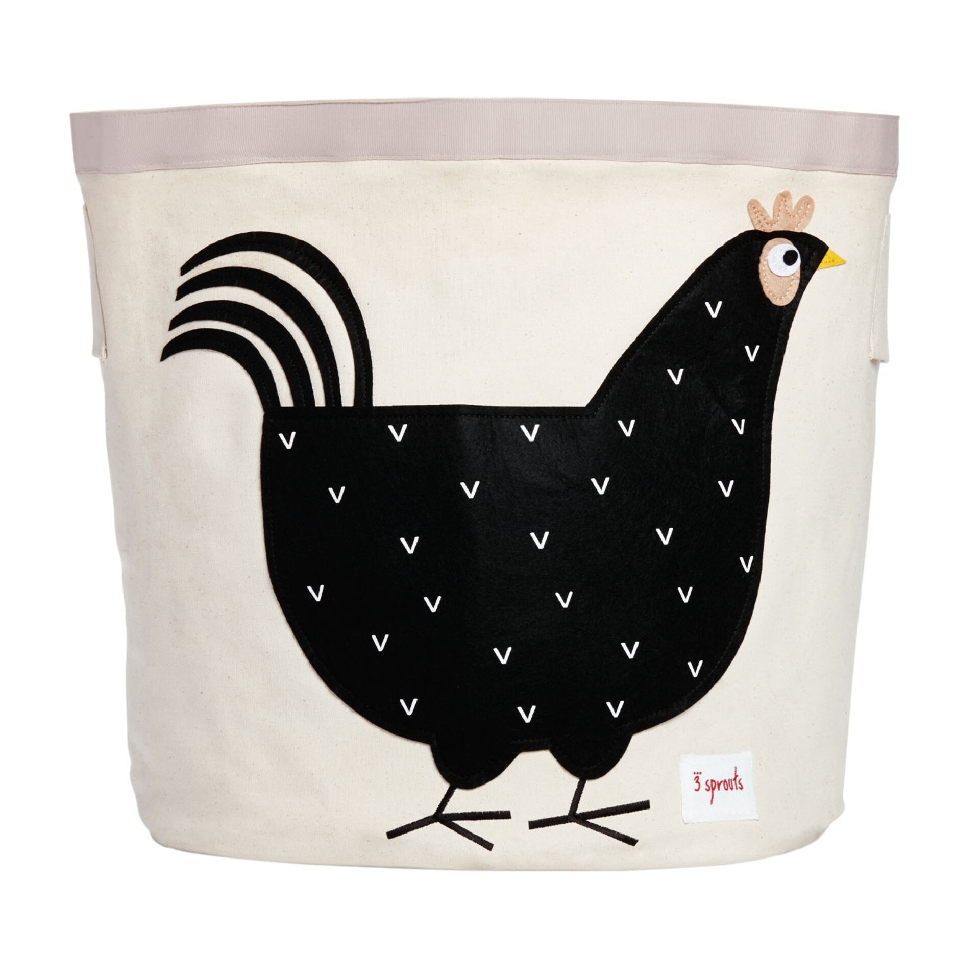 Cos depozitare jucarii, 3 Sprouts, Black Hen, 82.88L, multicolor