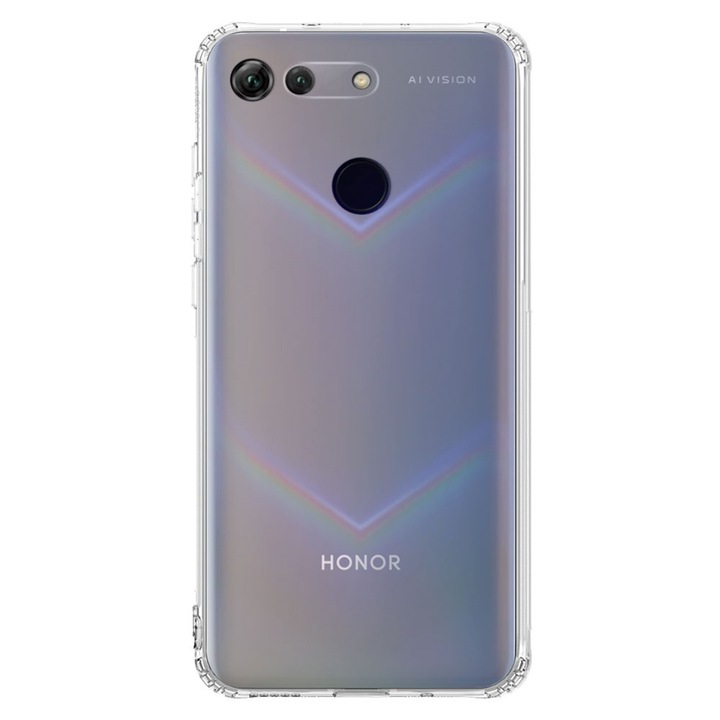 Huawei Honor View 20 съвместим калъф - Silicon Gel, Anti-Shock, AntiDust - Gekko Airbags Slim, Transparent