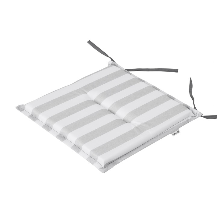 Perna pentru scaun de gradina din oxford, HobbyDog, "Frog", Gri deschis cu dungi, 45x45x4 cm
