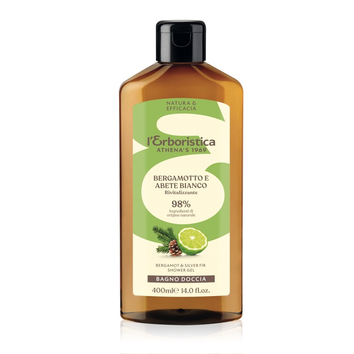 Gel de dus revitalizant, l’Erboristica, bergamota si brad argintiu, 400 ml