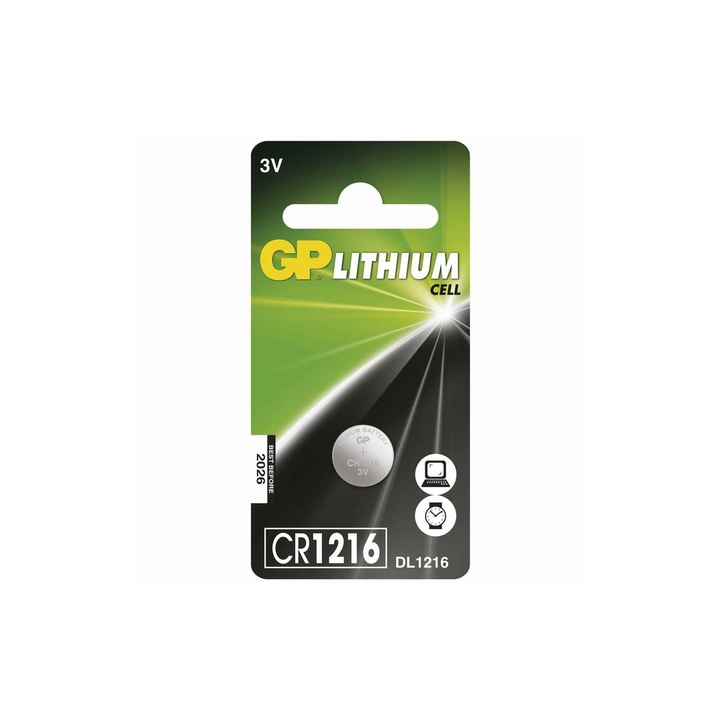 Батерия GP Lithium Button Cell, CR1216, 1бр / блистер, B15651