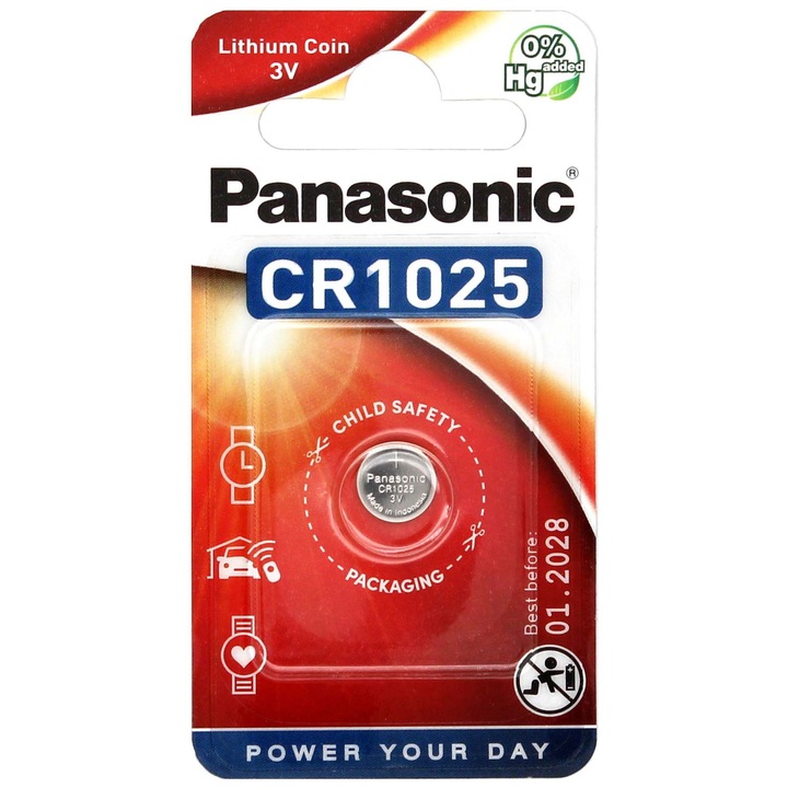 Baterie Lithium CR1025, Panasonic