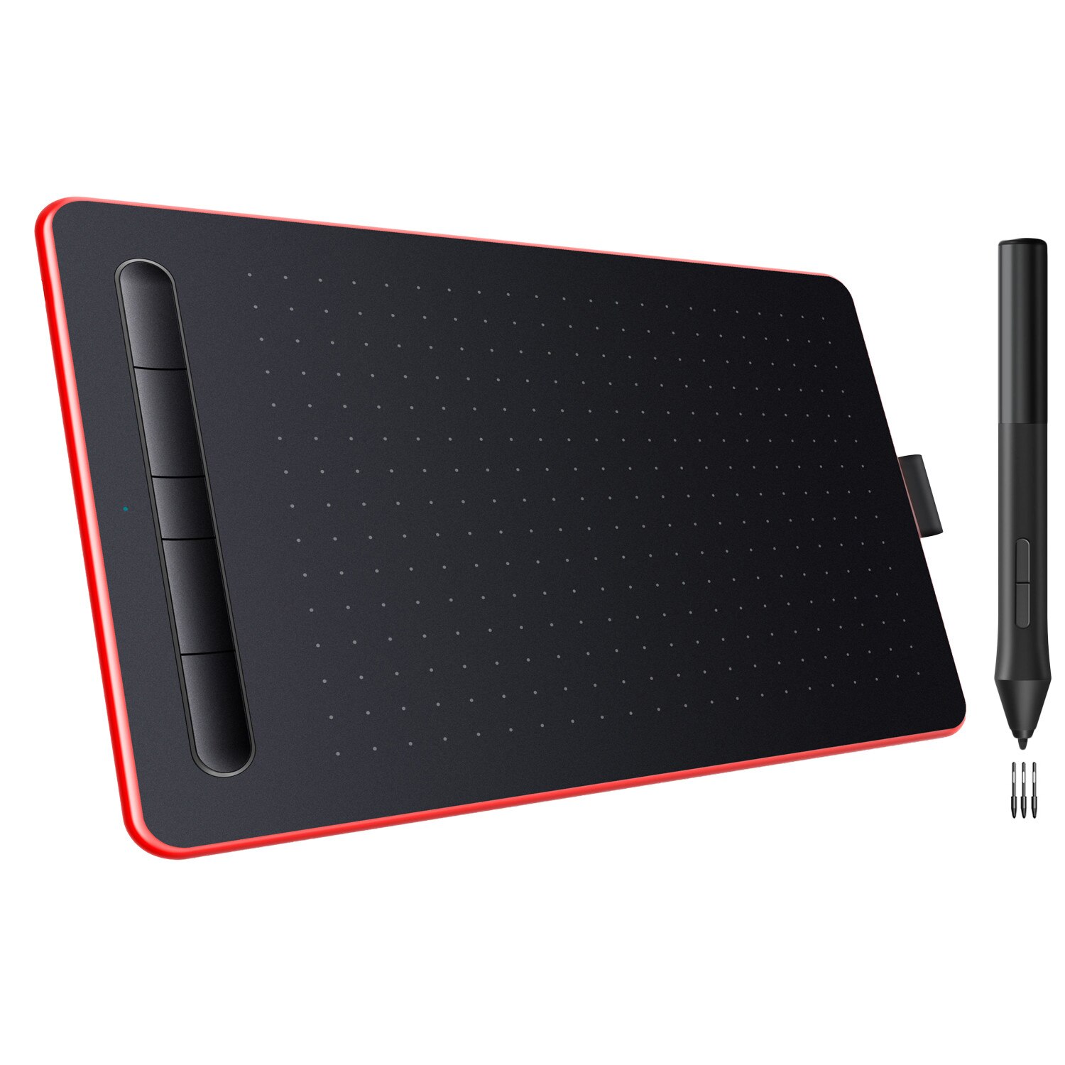 Tableta grafica WP, compatibilitate cu Windows, MacOS si Android, OTG, 8192 niveluri presiune, include 3 varfuri, Rosu