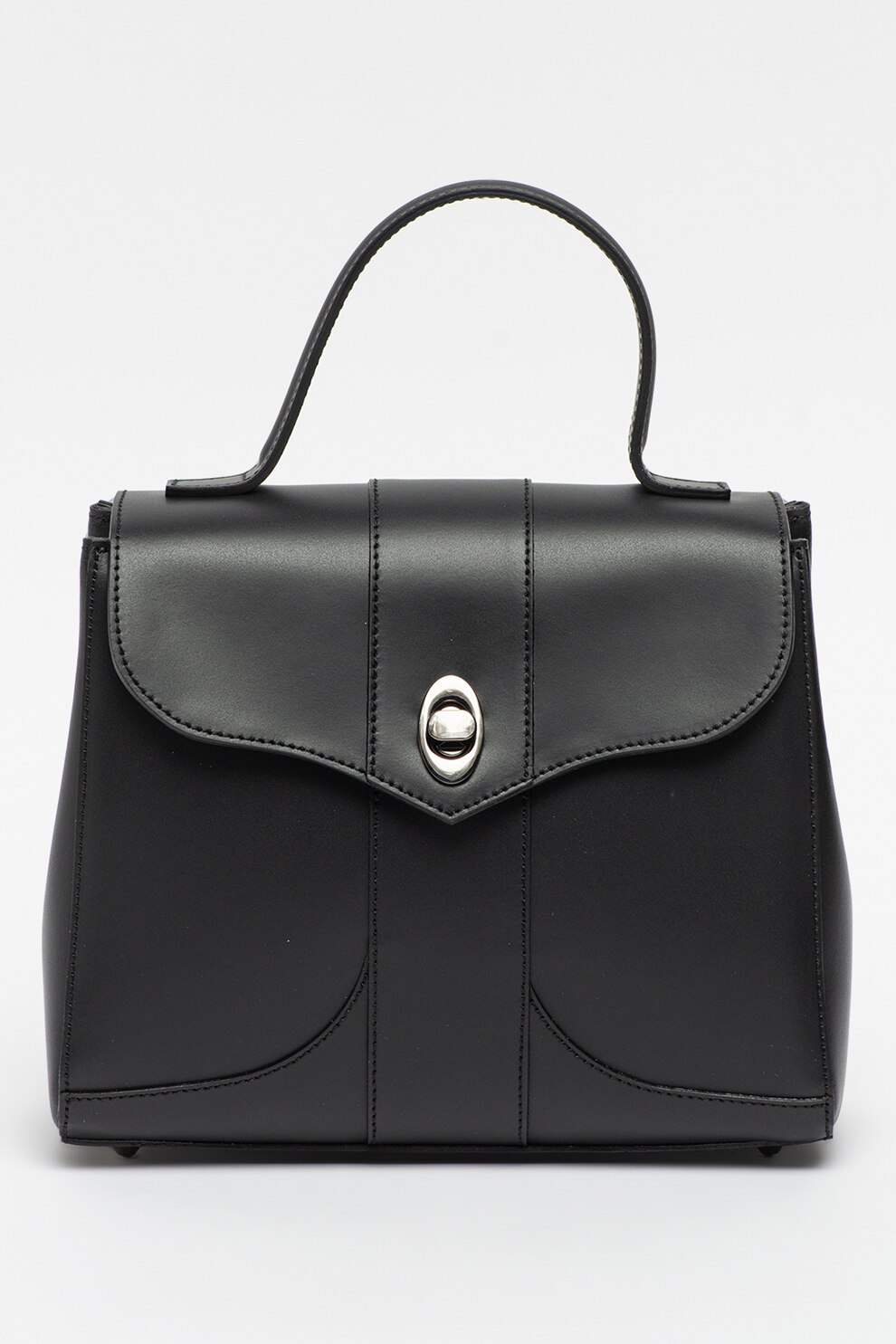 Antonia Moretti, Geanta de piele cu bareta detasabila, Negru