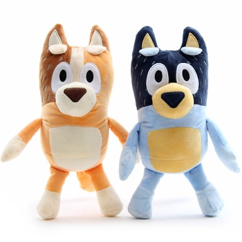 Set 2 Personaje de plus BRINIO® - Chilli si Bandit din Bluey si Bingo, 28 cm Set 2 Personaje de plus BRINIO® - Chilli si Bandit din Bluey si Bingo, 28 cm