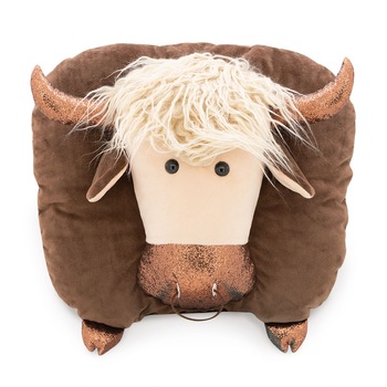 Jucarie din plus, Orange Toys, Pernuta, tauras, 35 cm, Maro Jucarie din plus, Orange Toys, Pernuta, tauras, 35 cm, Maro