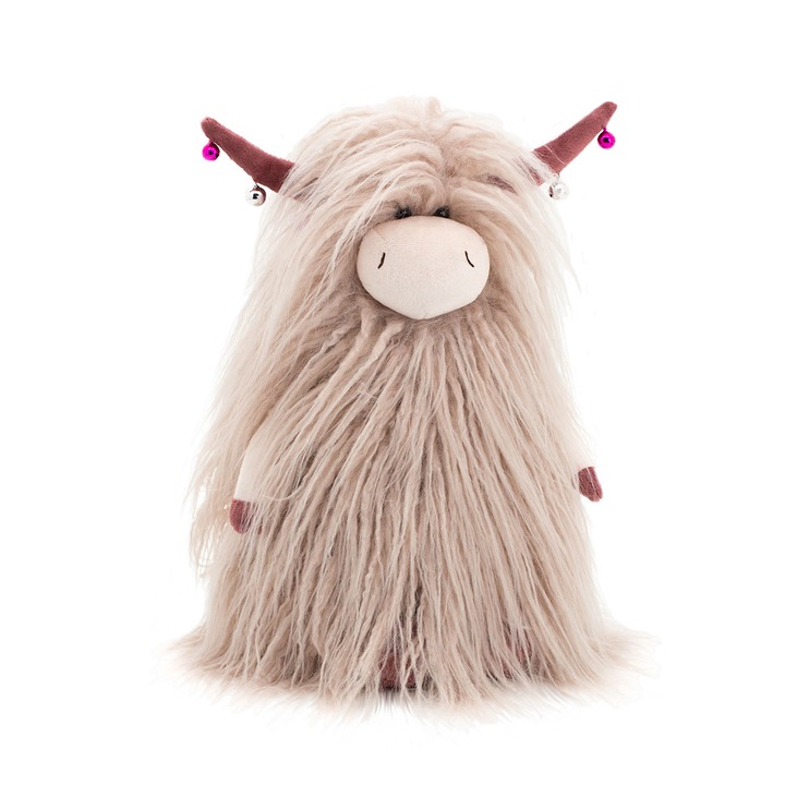Jucarie de plus, Orange Toys, Johan, yakul, 25 cm, Alb