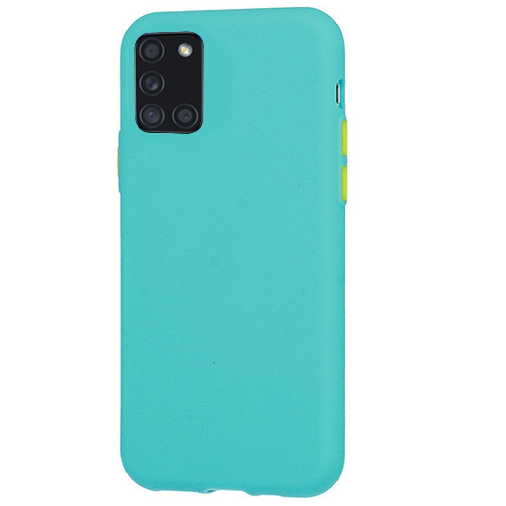 Husa Lemontti Solid Silicone compatibil cu Samsung Galaxy A21s, Verde