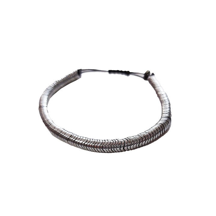 Гривна с естествени камъни, Оникс, Сребърен камък, A4B145