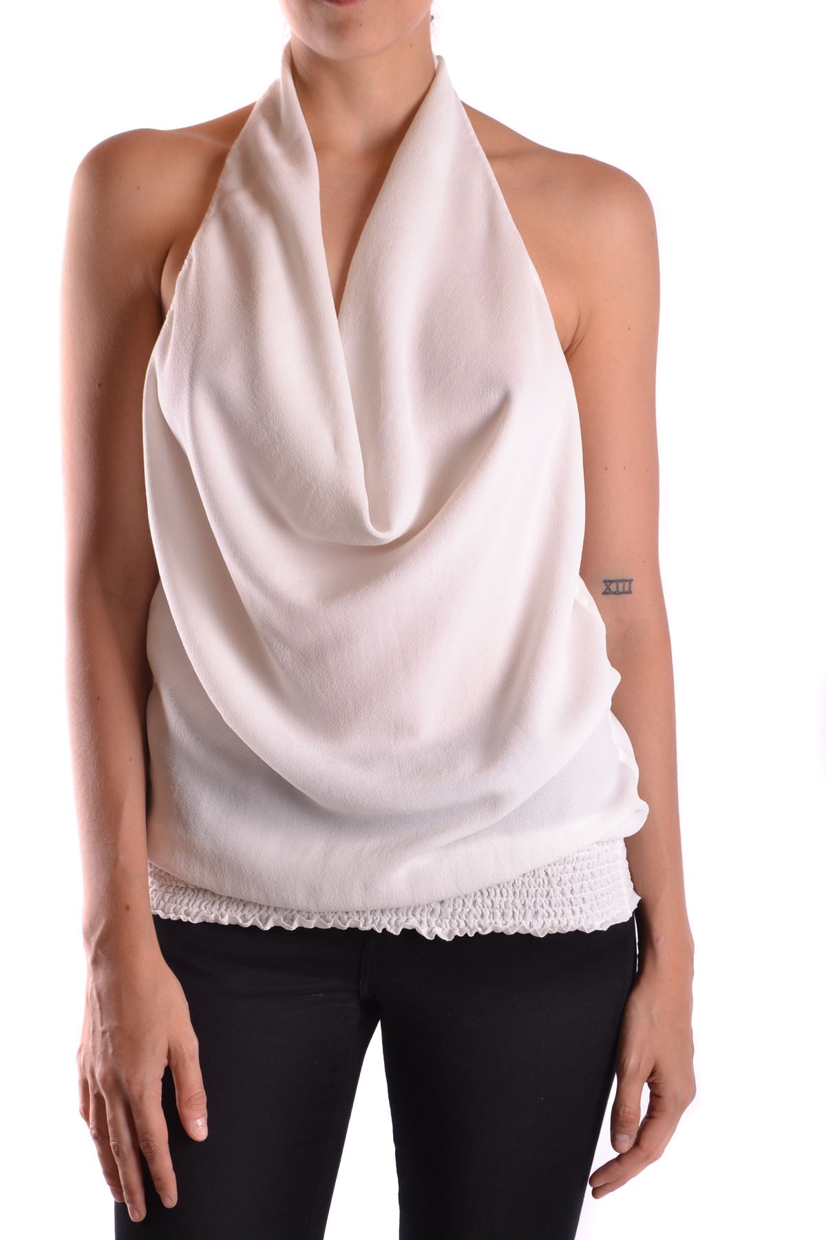 Top dama Patrizia Pepe PT2070, Alb, Matase, 42 EU