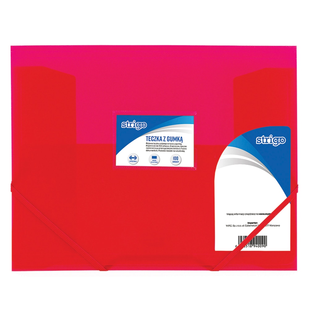 Mapa Strigo A4 cu elastic, roz