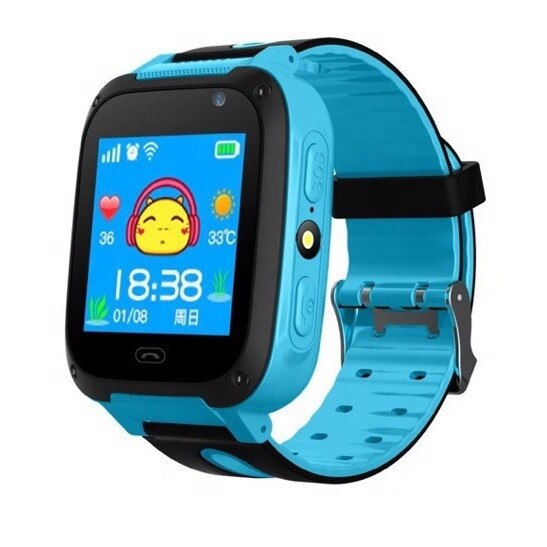 Ceas smartwatch pentru Copii Wearbit, monitorizare GPS, Functie telefon, Camera foto, Lanterna,Monitorizare spion, lanterna, Buton SOS, Albastru
