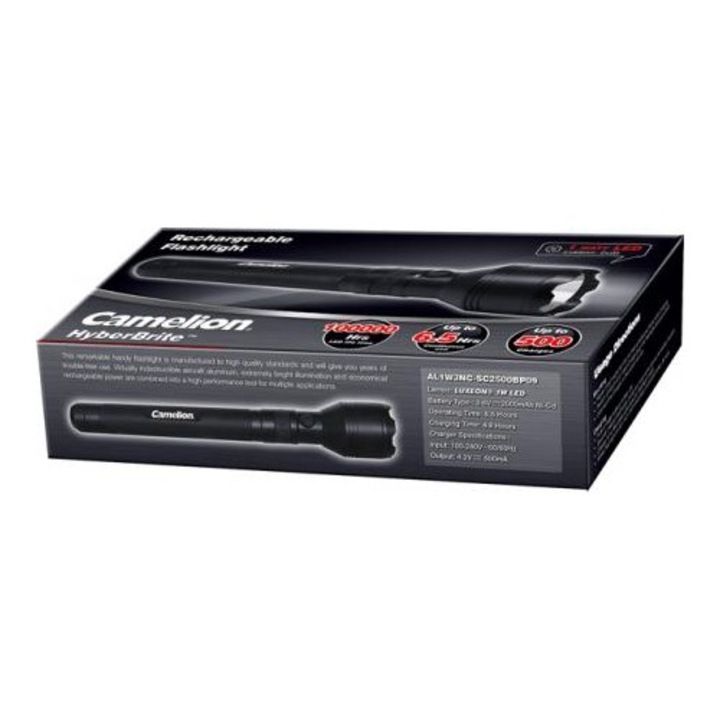 Lanterna T9 , HyberBrite, Camelion ,reincarcabila