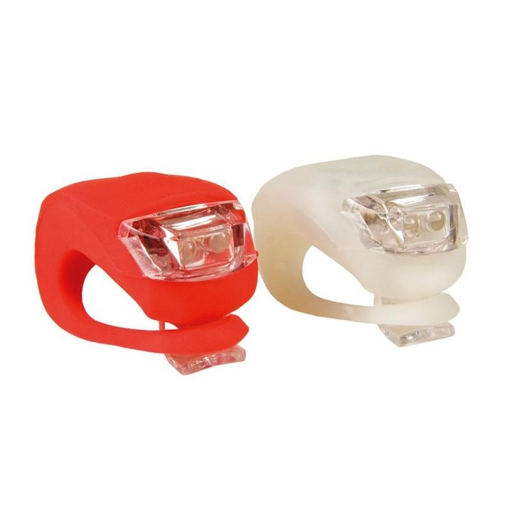 Arcas LED kerékpáros lámpa, piros / fehér led
