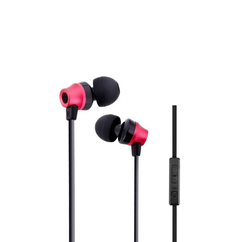 Casti cu microfon Woozik Precise Bass B950, Negru/Rosu