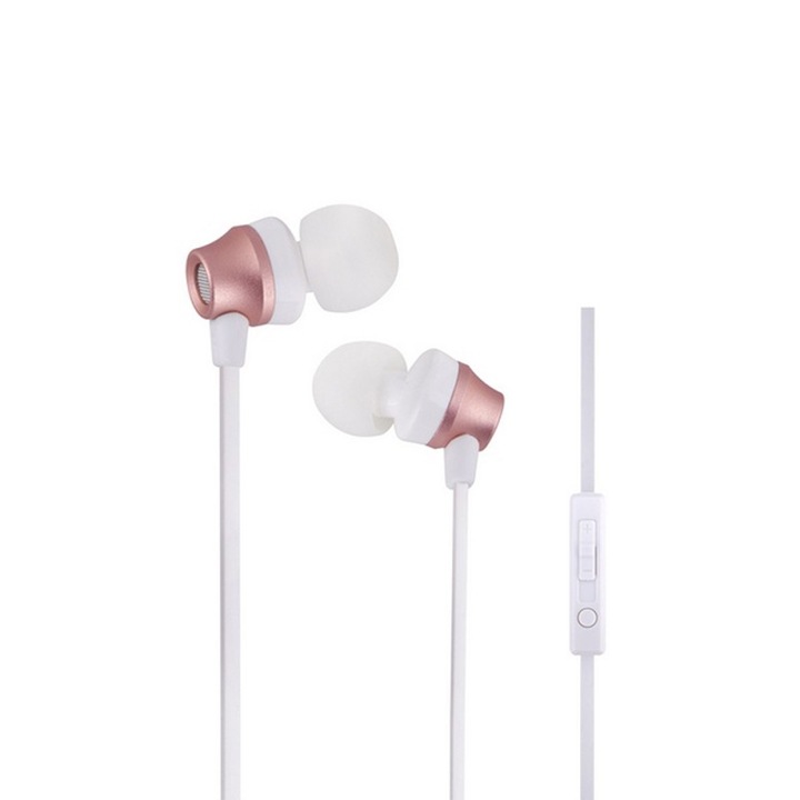 Woozik Precise Bass B950 fülhallgató mikrofonnal, rózsa arany