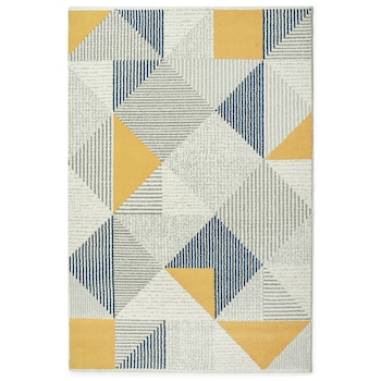 Covor sintetic Matrix 5935-1-18233, 60 x 110 cm, bej/albastru/galben, geometric Covor sintetic Matrix 5935-1-18233, 60 x 110 cm, bej/albastru/galben, geometric
