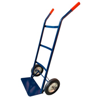 Carucior cu coarne 150 kg pentru marfa, roti pline fara camere, transpalet metalic, liza transport marfa, Albastru Carucior cu coarne 150 kg pentru marfa, roti pline fara camere, transpalet metalic, liza transport marfa, Albastru