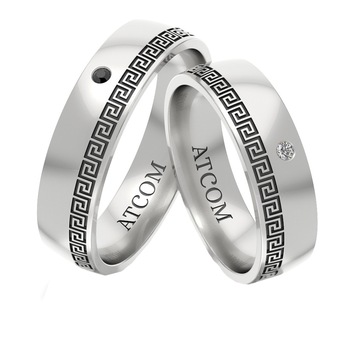 Set verighete Baron aur alb Set verighete Baron aur alb