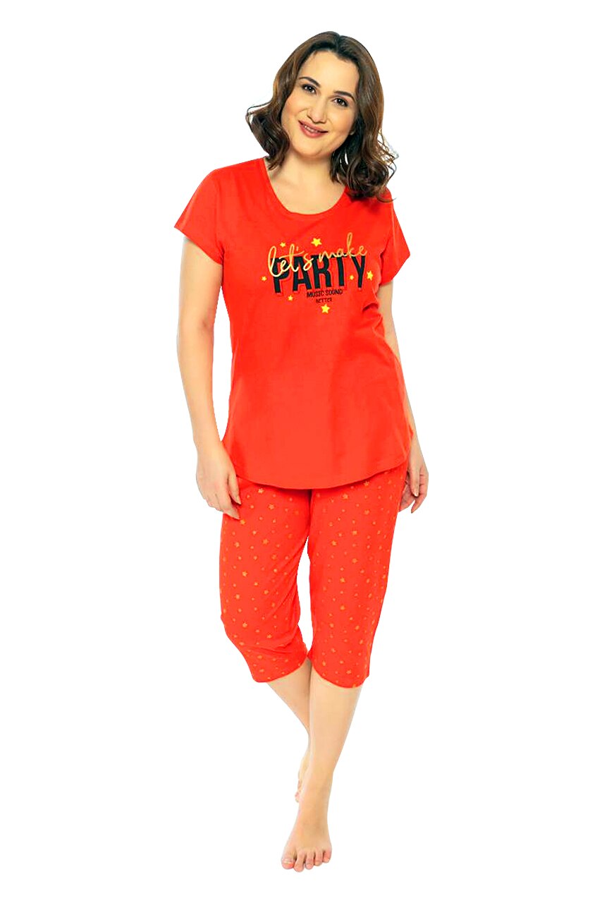 Pijama Dama, Vienetta, Model 'Let's Make Party', Culoare Rosu