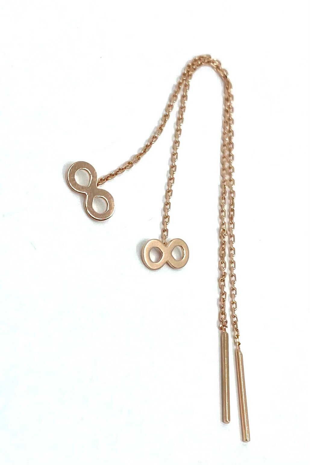 Cercei simbol “Infinit” Agavi, argint 925, rose