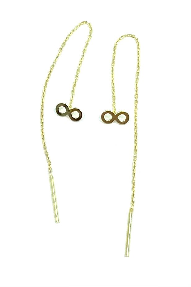 Cercei simbol “Infinit” Agavi, argint 925, auriu