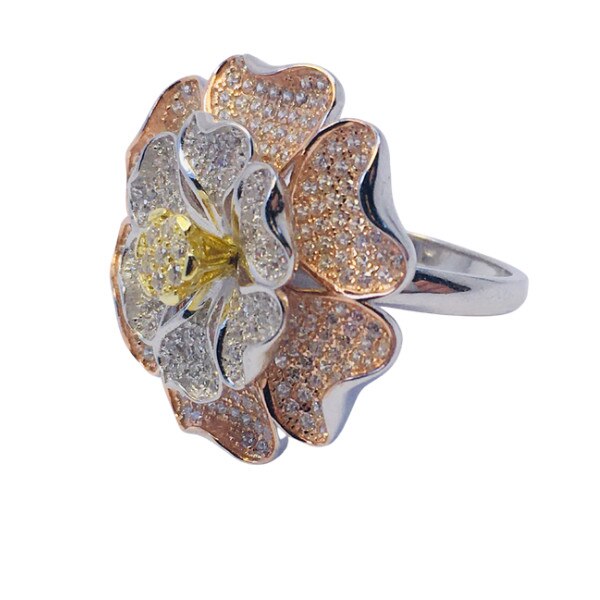 Inel argint reglabil, alb/argintiu, masura 9 , 18,8m