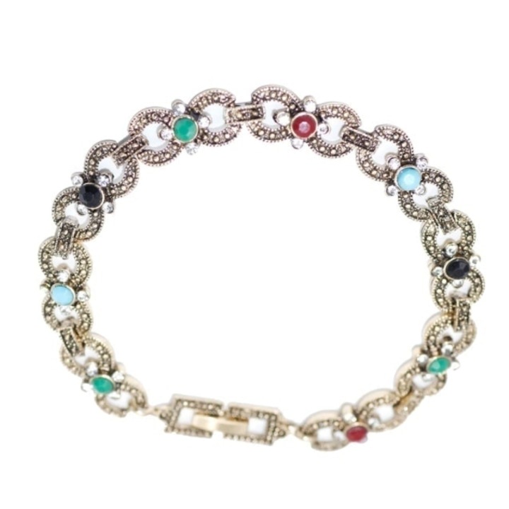 Bratara ornament pentru femei, CRM, handmade, cu cristale